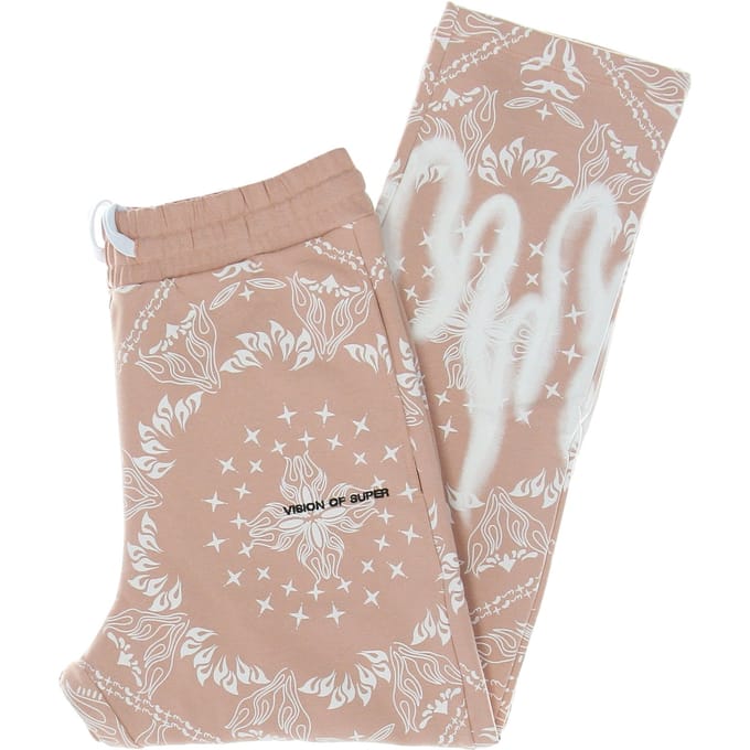 Lichtgewicht trainingsbroek heren bandana print broek roze