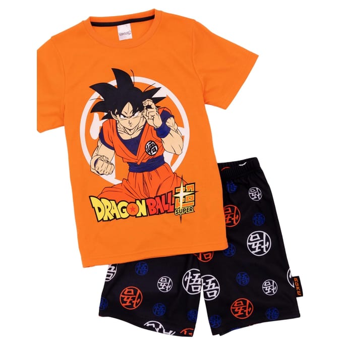 Ensemble de pyjama court Dragon Ball Z Garçons Goku 12-13 orange