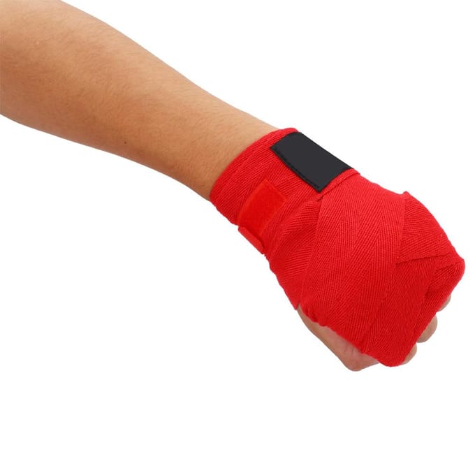 Adultes 1 Paire Bandes Élastiques Bandage pour Boxe Kickboxing Muay Thai (rouge) rouge