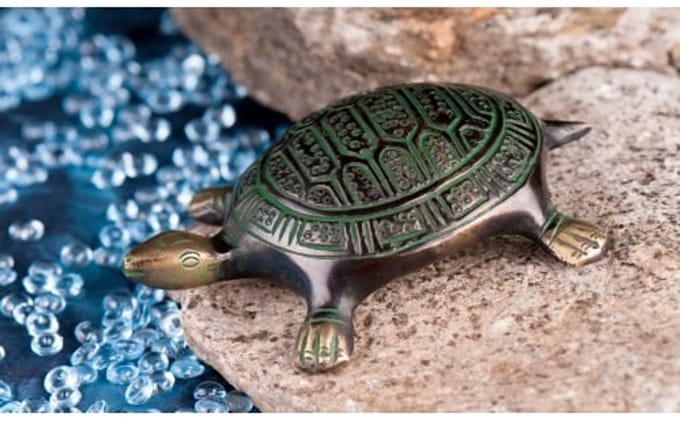 Schildpad verouderd messing