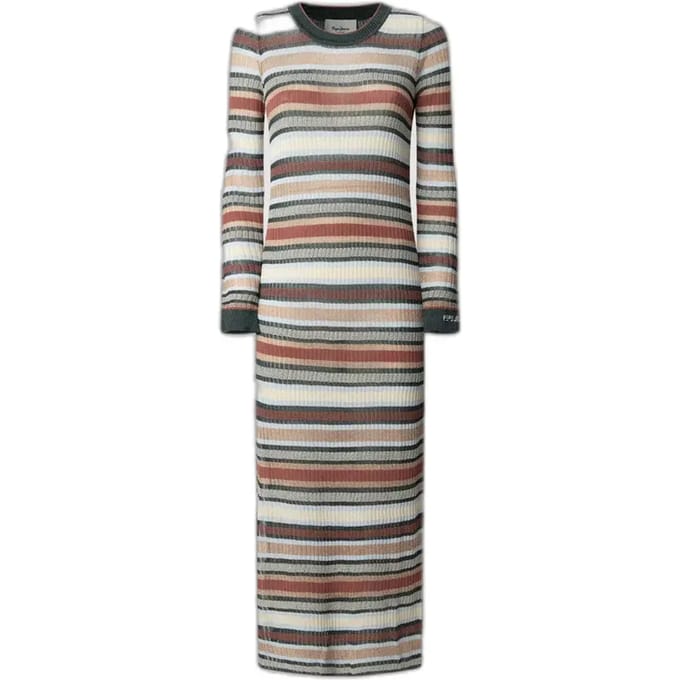 Pepe Jeans North Lang Mouw Jurk Veelkleurig M Vrouw