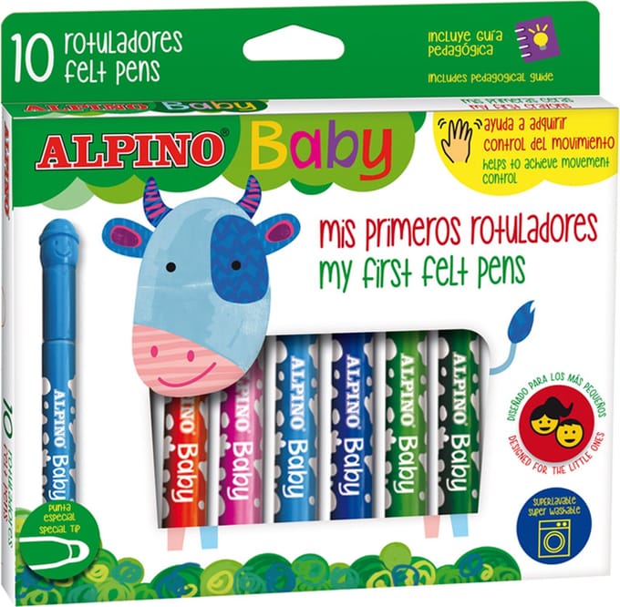 Alpino Doosje 10 kleurstiften Alpino Baby