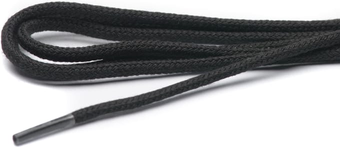 ARIESZZZ Schoenveters - Zwart - Elastisch - 90 cm - 3 mm - 4-6 gaatjes