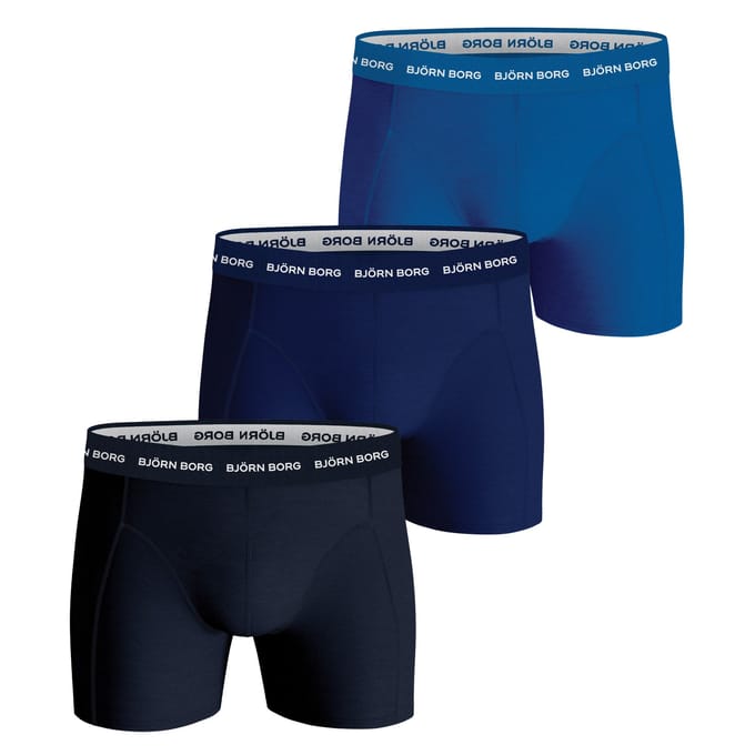 Björn Borg - Heren Onderbroeken 3-Pack Boxers - Blauw - Maat M