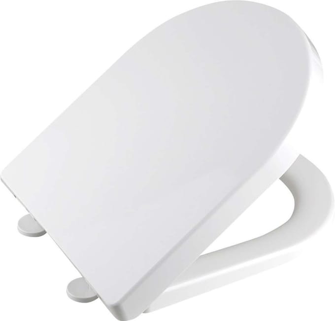 Aqualine Dona Soft Close toiletzitting, eenvoudig afneembaar, wit
