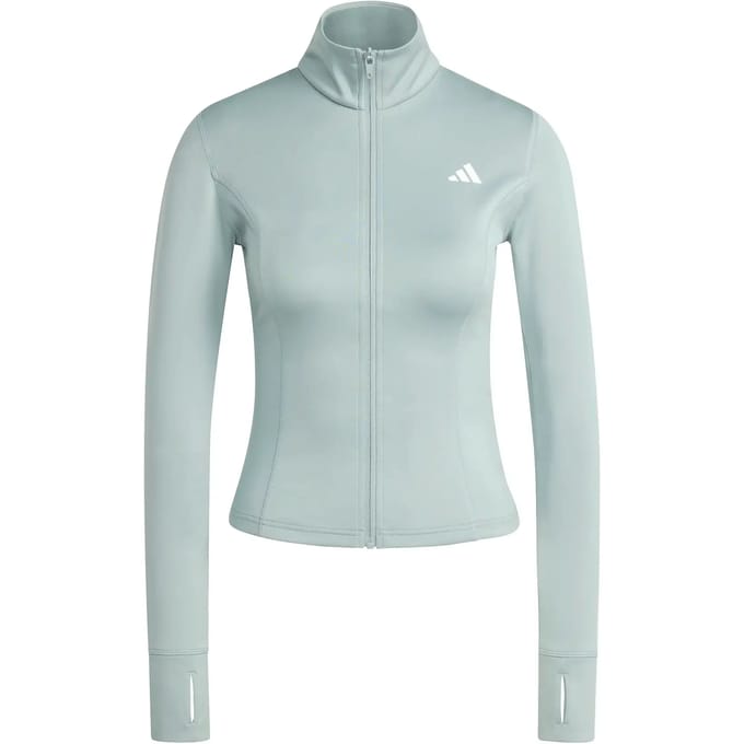 Adidas Performance Optime Essentials Jack Met Lange Ritssluiting - Dames - Groen