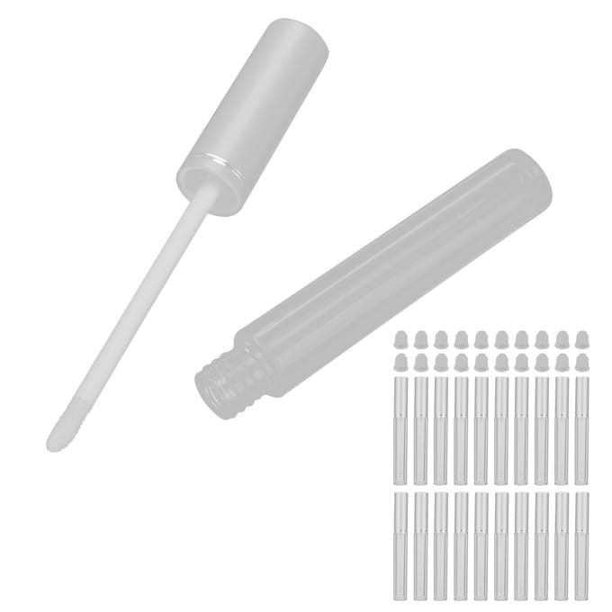 20 pcs Tube de Gloss à Lèvres 3ml Réutilisable Vide Rechargeable Bouteille de Baume à Lèvres Plastique Transparent Gloss à Lèvres white
