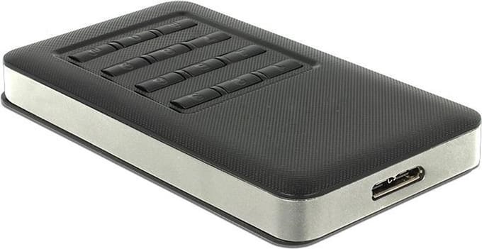 DeLOCK externe behuizing met encryptie voor M.2 SSD (max. 42mm) - USB3.0 / zwart