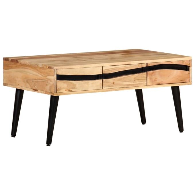 vidaXL - Salontafel - 88x50x42 - cm - massief - acaciahout