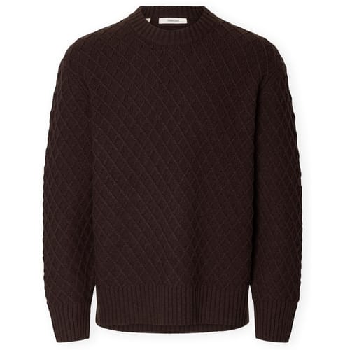 Trui Selected Patric Edit Knit - Chocolate Torte