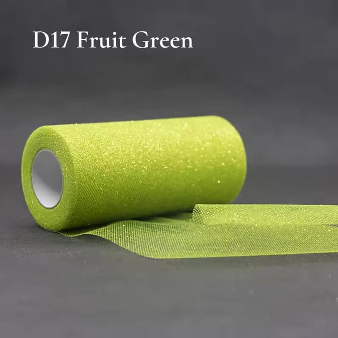 Glitter tule - Lime - 22,8 meter