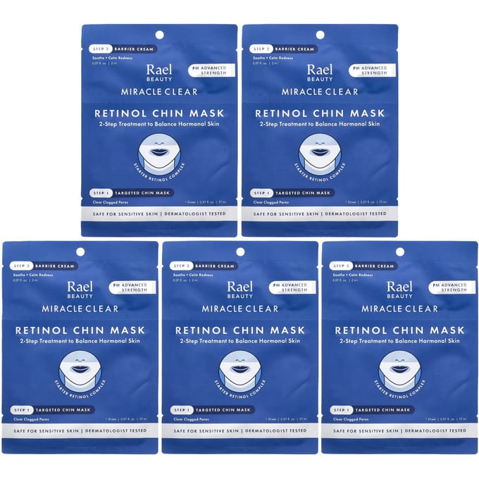 Rael, Miracle Clear, masque pro-beauté au rétinol, crème barrière, kit de 10 pièces blue