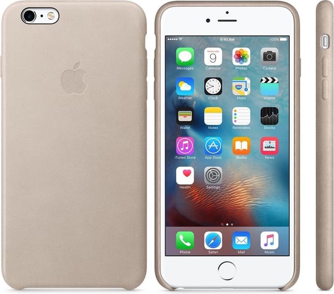 Apple - Leren Hoesje - iPhone 6/6S Plus - Stone