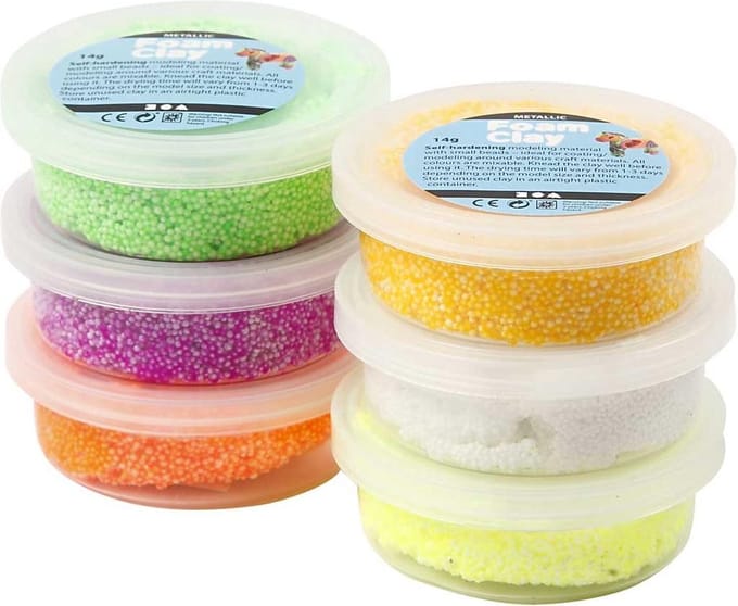 Foam Clay®, 6x14 gr, kleuren assorti