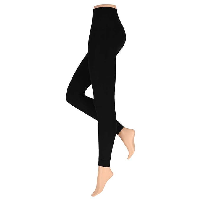 Sarlini - Lounge legging dames - Fleece - Zwart - Winterlegging - S/M