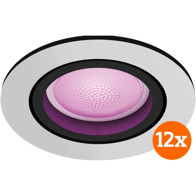 Philips Hue Centura inbouwspot White and Color - rond - Aluminium - 12-pack