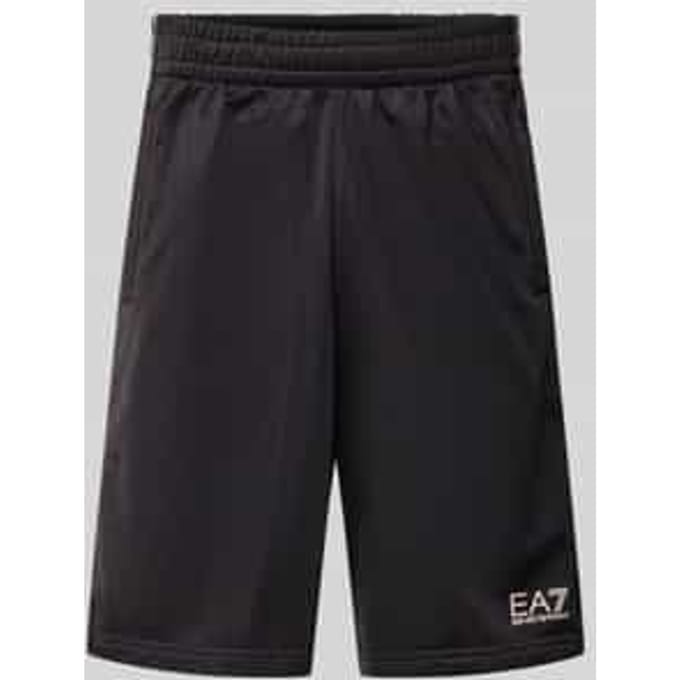 Shorts met logo en steekzakken