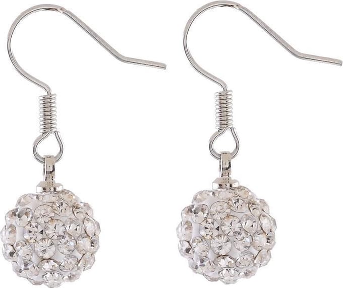 Behave - Oorhangers met strass kraal - feestelijk accent - chic