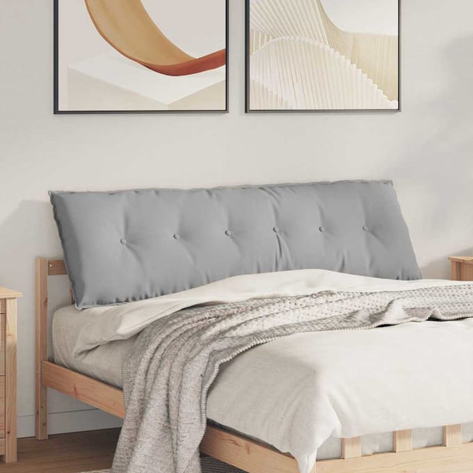 vidaXL - Rugkussen - Wolkgrijs - 200 - x - 19 - x - 50 - cm - Stof