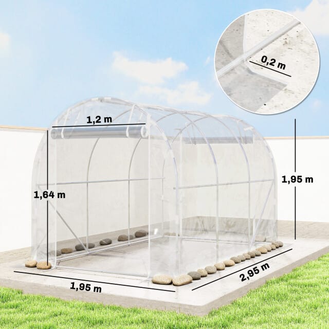 4goodz Foliekas 3x2x2 m tunnel inloopkas kweektent 6 ramen -