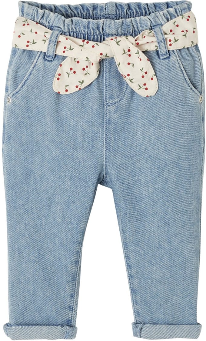 Vertbaudet Babyjeans met stoffen riem