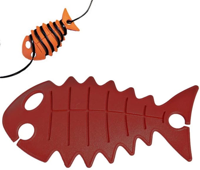 snoer oprollen met Cable Fish | donkerrood