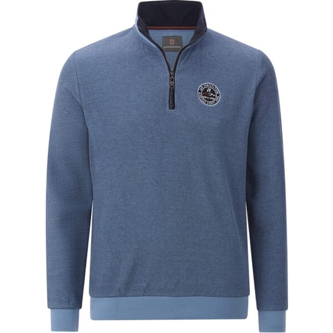 Jan Vanderstorm herren Sweatshirt - 80/82 - blauw - Plus Size