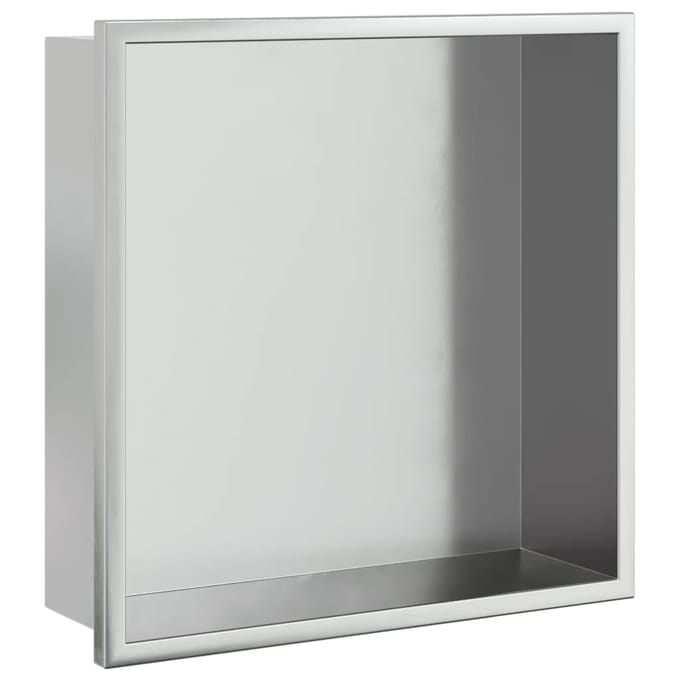 vidaXL - Douchenis - 32x32x9 - cm - roestvrijstaal - geborsteld - zilverkleurig