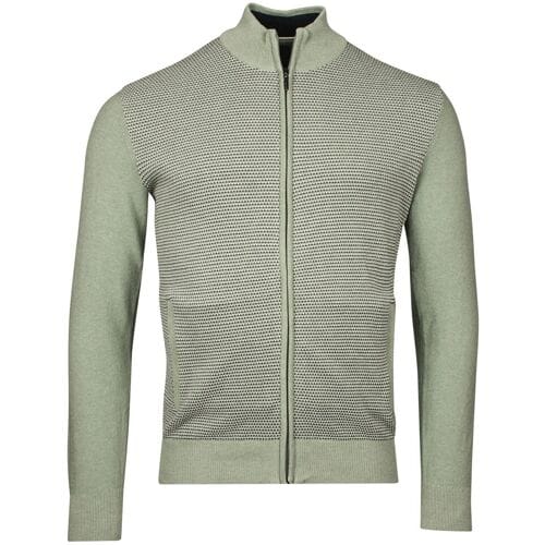 Baileys Vest Front Panel Three Color Knit Cardigan Zip Structure Misty Green Melange / male