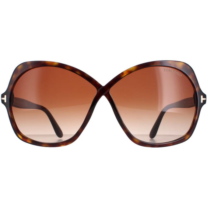 Tom Ford Rosemin FT1013 52F donker havana bruin gradiÃ«nt zonnebril