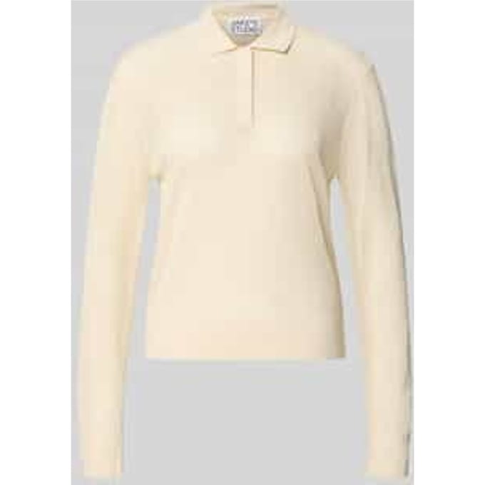 Gebreide pullover met polokraag en knoopsluiting