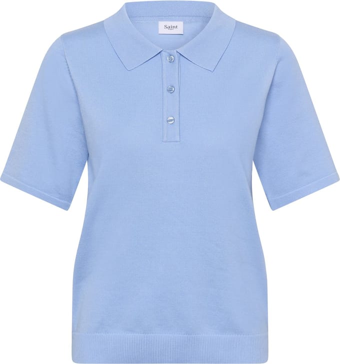 Saint Tropez MilaSZ Polo SS Pullover Dames Trui - Kentucky Blue