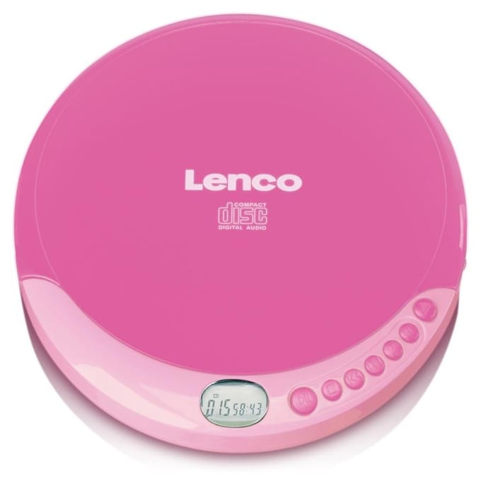Lenco CD-011PK Discman - Draagbare CD Speler met Oordopjes - Roze
