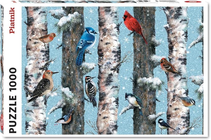 Wintervogels Puzzel - Legpuzzel Vogel - Ontspanning Thuis - Gedetailleerd Ontwerp - 1000 Stukjes - Meerdere Kleuren