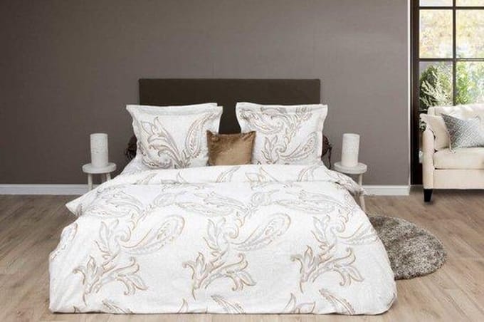 HNL Refined Paisley Dekbedovertrek - Eenpersoons - 140x200/220 cm - Offwhite