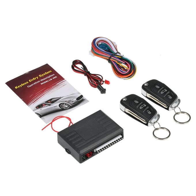 Autodeurslot Keyless Entry-systeem Centrale afstandsbediening Box Kit met kofferbakontgrendelingsknop veelkleurig