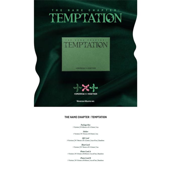TXT - LE CHAPITRE DU NOM : TENTATION Weverse Albums ver. NO POB(1ea) gray