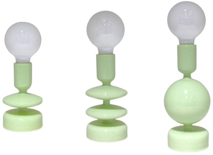 Home Society Set van 3 Tafellampjes Eva Licht Groen