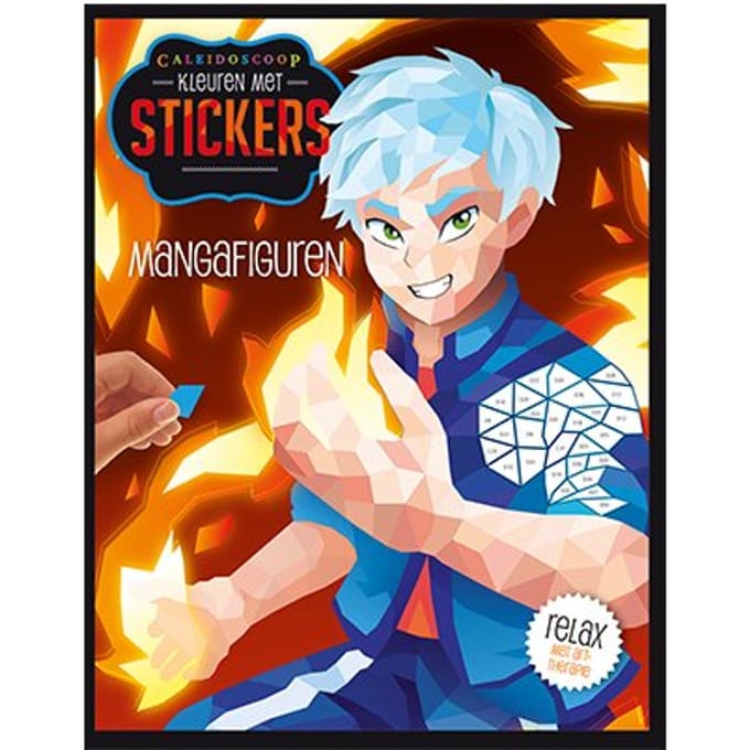 Kleuren Met Stickers - Mangafiguren