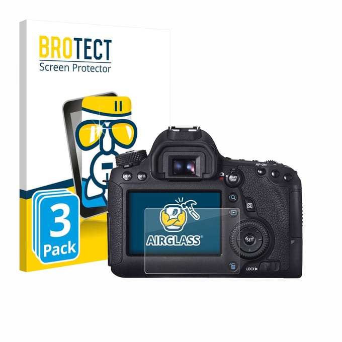 Screenprotector 3 Stuks voor Canon EOS 6D Beschermglas transparant
