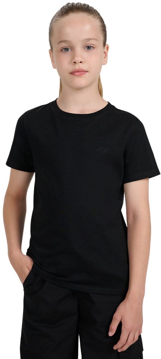 4F T-shirt Meisjes Zwart - Maat 164cm
