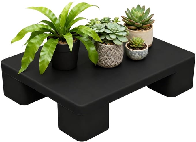 Opslagpallet - Vloerorganizer - Efficiënte Opslag - Waterdicht HDPE Materiaal - 40 x 30 x 12 cm - Zwart