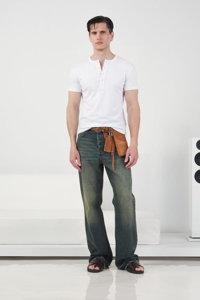 Heren Slim Fit Ronde Hals Katoenen Tee