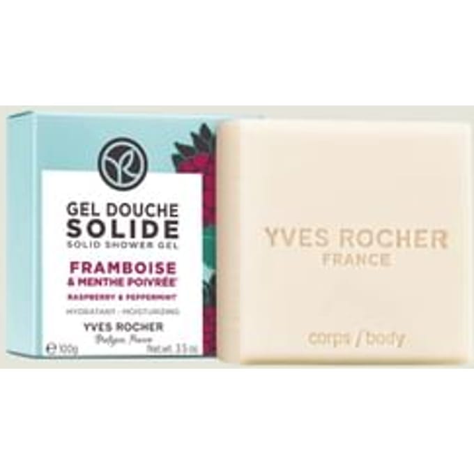 YVES ROCHER - Moisturizing Solid Shower Gel Raspberry & Peppermint 100g