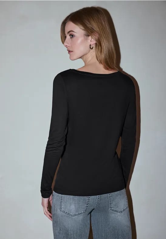 Basic shirt met lange mouwen