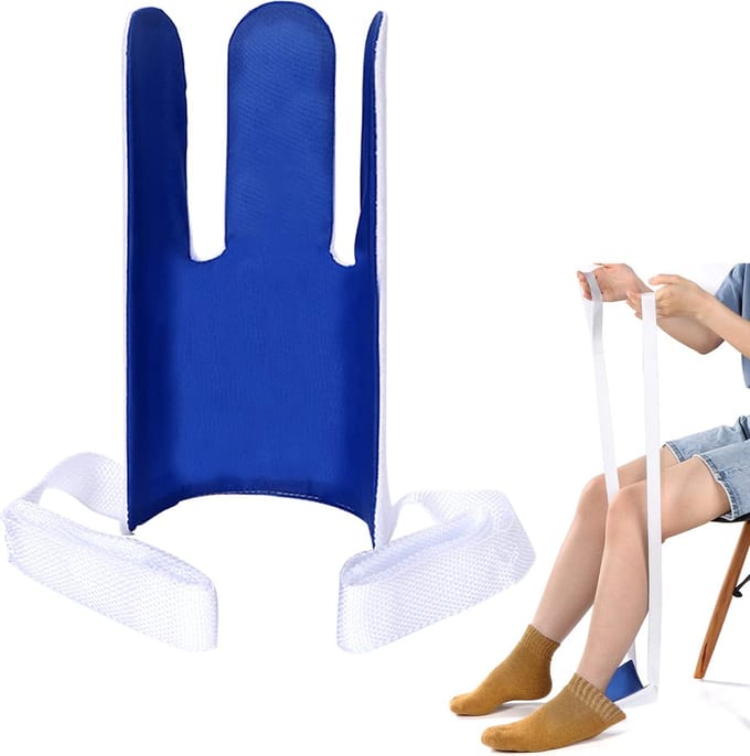 ComfiCare® Sokaantrekker MEDIUM - badstof - voor sokken - Blauw
