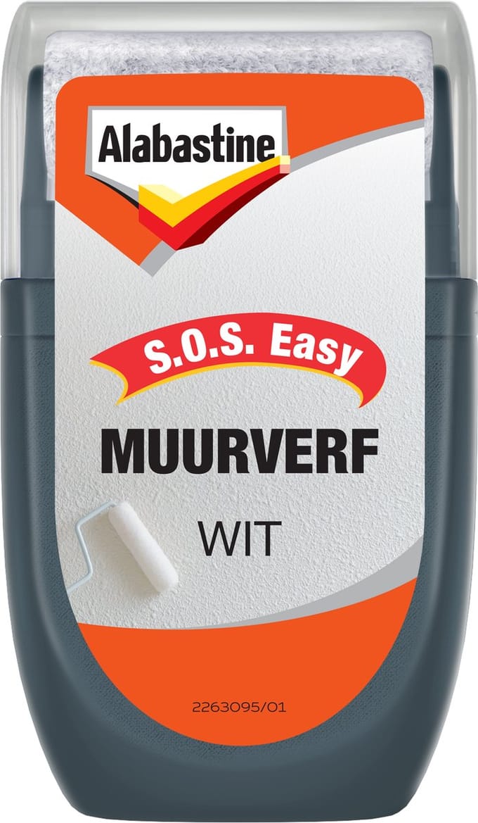 Alabastine - S.O.S. Muurverf Aanstipper - Wit - 30 Ml