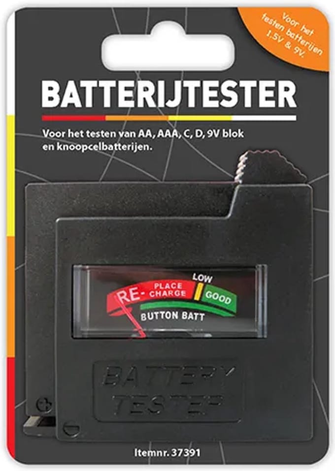 VB Batterij tester AAA/AA/C/D/9V+KN