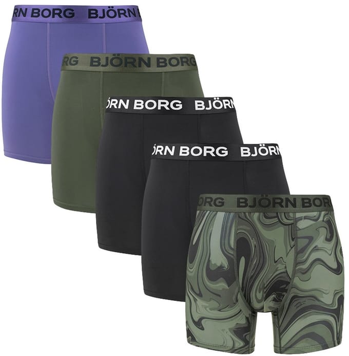 Björn Borg heren sports 5P microfiber boxers basic print multi III