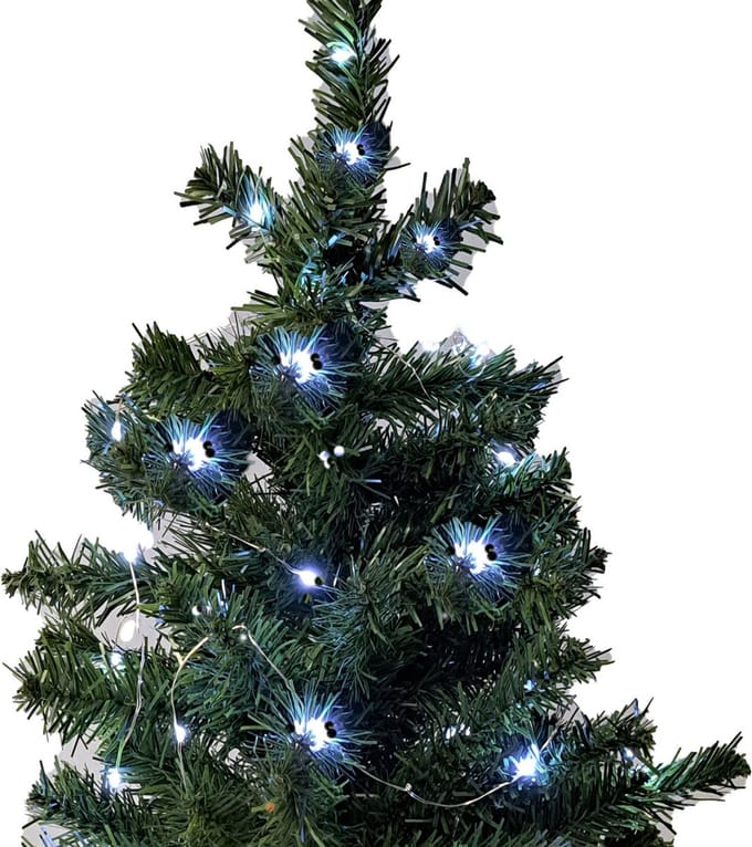 Ideas4Seasons Lichtslinger/lichtsnoer LED licht - 2 meter/20 lampjes - helder wit - fairy lights